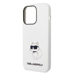 Karl Lagerfeld Kryt Karl Lagerfeld KLHCP14LSNCHBCH Apple iPhone 14 Pro hardcase white Silicone Choupette