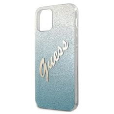 Guess Kryt Guess GUHCP12SPCUGLSBL Apple iPhone 12 mini blue hardcase Glitter Gradient Script