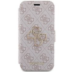 Guess Kryt Guess GUBKP15L4GMGPI Apple iPhone 15 Pro book 4G Metal Logo pink