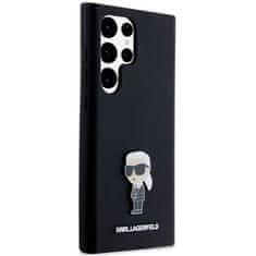 Karl Lagerfeld Kryt Karl Lagerfeld KLHCS24LSMHKNPK Samsung Galaxy S24 Ultra Silicone Ikonik Metal Pin black