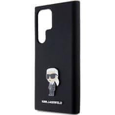 Karl Lagerfeld Kryt Karl Lagerfeld KLHCS24LSMHKNPK Samsung Galaxy S24 Ultra Silicone Ikonik Metal Pin black