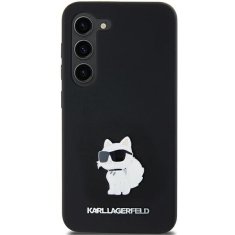 Karl Lagerfeld Kryt Karl Lagerfeld KLHCSA35SMHCNPK Samsung Galaxy A35 hardcase Silicone Choupette Metal Pin black