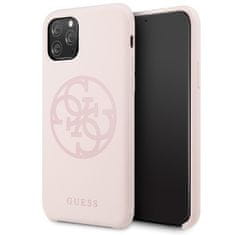 Guess Kryt Guess GUHCN58LS4GLP iPhone 11 Pro light pink hard case Silicone 4G Tone On Tone