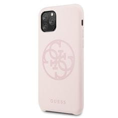 Guess Kryt Guess GUHCN58LS4GLP iPhone 11 Pro light pink hard case Silicone 4G Tone On Tone