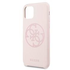 Guess Kryt Guess GUHCN58LS4GLP iPhone 11 Pro light pink hard case Silicone 4G Tone On Tone