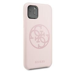 Guess Kryt Guess GUHCN58LS4GLP iPhone 11 Pro light pink hard case Silicone 4G Tone On Tone