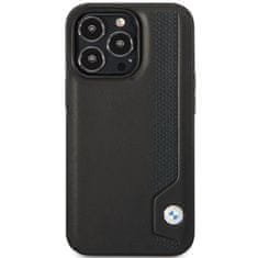 MobilPouzdra.cz Kryt BMW BMHCP14L22RBDK Apple iPhone 14 Pro black hardcase Leather Blue Dots