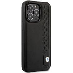 MobilPouzdra.cz Kryt BMW BMHCP14L22RBDK Apple iPhone 14 Pro black hardcase Leather Blue Dots