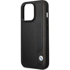 MobilPouzdra.cz Kryt BMW BMHCP14L22RBDK Apple iPhone 14 Pro black hardcase Leather Blue Dots