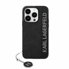 Karl Lagerfeld Kryt Karl Lagerfeld KLHCP15XPSAKDGCK Apple iPhone 15 Pro Max hardcase Saffiano Rhinestones & Charm black