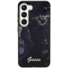 Guess Kryt Guess GUHCS23MHTMRSK Samsung Galaxy S23+ Plus black hardcase Golden Marble Collection