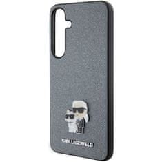 Karl Lagerfeld Kryt Karl Lagerfeld KLHCS24MPSAKCMPG Samsung Galaxy S24+ Plus hardcase Saffiano Karl & Choupette Metal Pin grey