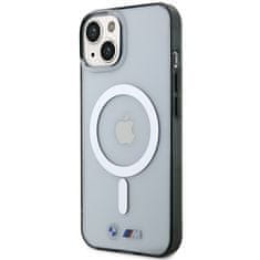 MobilPouzdra.cz Kryt BMW BMHMP14SHCRS Apple iPhone 14 transparent hardcase Silver Ring MagSafe