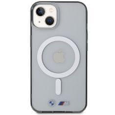 MobilPouzdra.cz Kryt BMW BMHMP14SHCRS Apple iPhone 14 transparent hardcase Silver Ring MagSafe