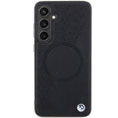 MobilPouzdra.cz Kryt BMW BMHMS24M23RTPK Samsung Galaxy S24+ Plus hardcase Signature Leather Half Textured & Circle MagSafe black