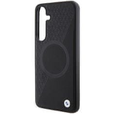 MobilPouzdra.cz Kryt BMW BMHMS24M23RTPK Samsung Galaxy S24+ Plus hardcase Signature Leather Half Textured & Circle MagSafe black