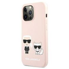 Karl Lagerfeld Kryt Karl Lagerfeld KLHMP13LSSKCI Apple iPhone 13 Pro hardcase light pink Silicone Ikonik Karl & Choupette Magsafe