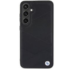 MobilPouzdra.cz Kryt BMW BMHCS24M23RCGPK Samsung Galaxy S24+ Plus hardcase Signature Leather Crossing Lines Pattern black