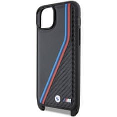 MobilPouzdra.cz Kryt BMW BMHCP15M23PSVTK Apple iPhone 15 Plus / 14 Plus hardcase M Edition Carbon Tricolor Lines & Strap black