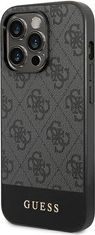 Guess Kryt Guess GUHCP14XG4GLGR Apple iPhone 14 Pro Max grey hard case 4G Stripe Collection