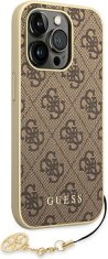 Guess Kryt Guess GUHCP14XGF4GBR Apple iPhone 14 Pro Max brown hardcase 4G Charms Collection