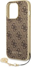 Guess Kryt Guess GUHCP14XGF4GBR Apple iPhone 14 Pro Max brown hardcase 4G Charms Collection