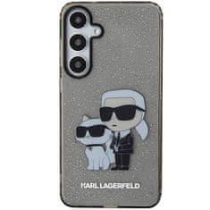 Karl Lagerfeld Kryt Karl Lagerfeld KLHCS24MHNKCTGK Samsung Galaxy S24+ Plus hardcase Glitter Karl&Choupette black