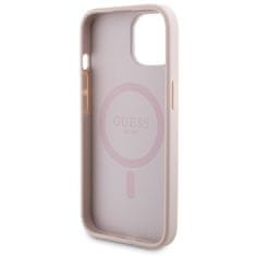 Guess Kryt Guess GUBPM5P15S4GEMGP Apple iPhone 15 hardcase + Powerbank 5000mAh MagSafe 4G Metal Logo pink