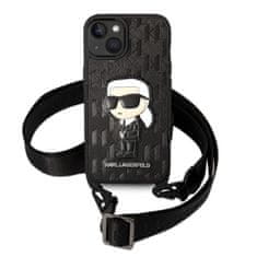 Karl Lagerfeld Kryt Karl Lagerfeld KLHCP14SSTKMK Apple iPhone 14 black hardcase Monogram Ikonik Patch