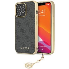 Guess Kryt Guess GUHCP14XGF4GGR Apple iPhone 14 Pro Max gray hardcase 4G Charms Collection