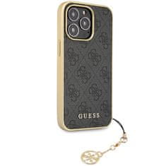 Guess Kryt Guess GUHCP14XGF4GGR Apple iPhone 14 Pro Max gray hardcase 4G Charms Collection