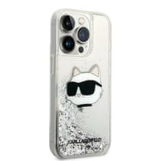 Karl Lagerfeld Kryt Karl Lagerfeld KLHCP14XLNCHCS Apple iPhone 14 Pro Max silver hardcase Glitter Choupette Head