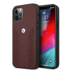 MobilPouzdra.cz Kryt BMW BMHCP12MRSPPR Apple iPhone 12/12 Pro red hardcase Leather Curve Perforate