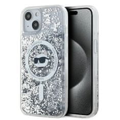 Karl Lagerfeld Kryt Karl Lagerfeld KLHMP13MLGCHSGH Apple iPhone 13 hardcase Liquid Glitter Choupette Head Magsafe transparent