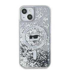 Karl Lagerfeld Kryt Karl Lagerfeld KLHMP13MLGCHSGH Apple iPhone 13 hardcase Liquid Glitter Choupette Head Magsafe transparent