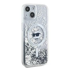 Karl Lagerfeld Kryt Karl Lagerfeld KLHMP13MLGCHSGH Apple iPhone 13 hardcase Liquid Glitter Choupette Head Magsafe transparent