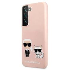 Karl Lagerfeld Kryt Karl Lagerfeld KLHCS22MSSKCI Samsung Galaxy S22+ Plus hardcase light pink Silicone Ikonik Karl & Choupette