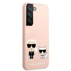 Karl Lagerfeld Kryt Karl Lagerfeld KLHCS22MSSKCI Samsung Galaxy S22+ Plus hardcase light pink Silicone Ikonik Karl & Choupette