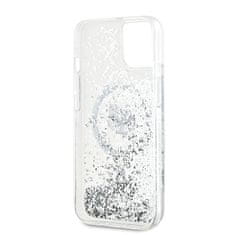 Karl Lagerfeld Kryt Karl Lagerfeld KLHMP13MLGCHSGH Apple iPhone 13 hardcase Liquid Glitter Choupette Head Magsafe transparent