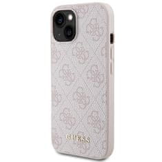 Guess Kryt Guess GUHCP15MG4GFPI Apple iPhone 15 Plus / 14 Plus hard case 4G Metal Gold Logo pink