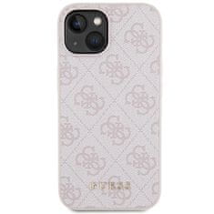 Guess Kryt Guess GUHCP15MG4GFPI Apple iPhone 15 Plus / 14 Plus hard case 4G Metal Gold Logo pink