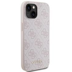 Guess Kryt Guess GUHCP15MG4GFPI Apple iPhone 15 Plus / 14 Plus hard case 4G Metal Gold Logo pink