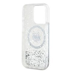 Karl Lagerfeld Kryt Karl Lagerfeld KLHMP13XLGCHSGH Apple iPhone 13 Pro Max hardcase Liquid Glitter Choupette Head Magsafe transparent