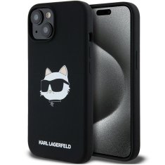 Karl Lagerfeld Kryt Karl Lagerfeld KLHMP15MSCHPPLK Apple iPhone 15 Plus / 14 Plus hardcase Silicone Choupette Head MagSafe black