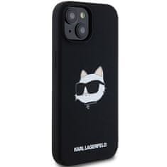 Karl Lagerfeld Kryt Karl Lagerfeld KLHMP15MSCHPPLK Apple iPhone 15 Plus / 14 Plus hardcase Silicone Choupette Head MagSafe black