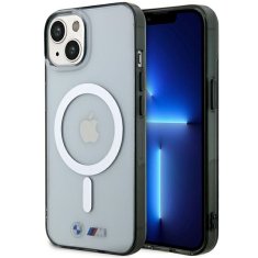 MobilPouzdra.cz Kryt BMW BMHMP14MHCRS Apple iPhone 14 Plus / 15 Plus transparent hardcase Silver Ring MagSafe