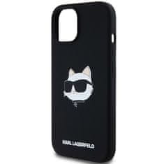 Karl Lagerfeld Kryt Karl Lagerfeld KLHMP15MSCHPPLK Apple iPhone 15 Plus / 14 Plus hardcase Silicone Choupette Head MagSafe black