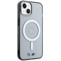 MobilPouzdra.cz Kryt BMW BMHMP14MHCRS Apple iPhone 14 Plus / 15 Plus transparent hardcase Silver Ring MagSafe