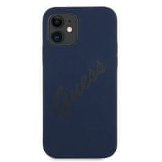 Guess Kryt Guess GUHCP12SLSVSBL Apple iPhone 12 mini blue hardcase Script Vintage