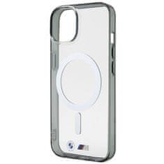 MobilPouzdra.cz Kryt BMW BMHMP14MHCRS Apple iPhone 14 Plus / 15 Plus transparent hardcase Silver Ring MagSafe